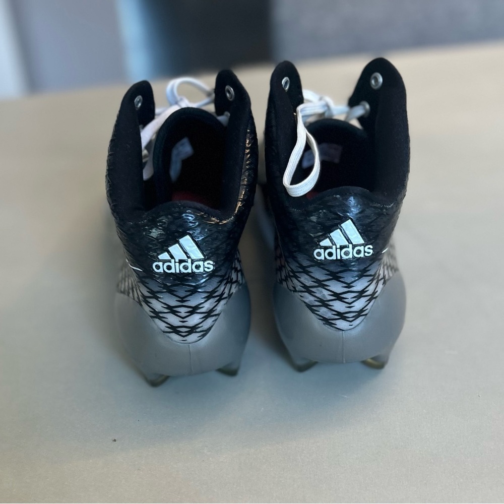 Adidas Adizero 5 star 3.0 MID black and Silver Mens Football Cleats.  Size 15 - Picture 7 of 9